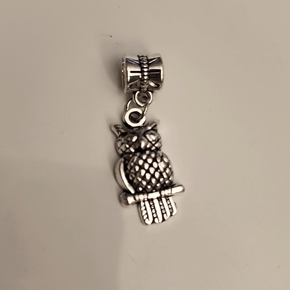 OWL 8  Charm for European Style Bracelets Fits Pandora Systems
